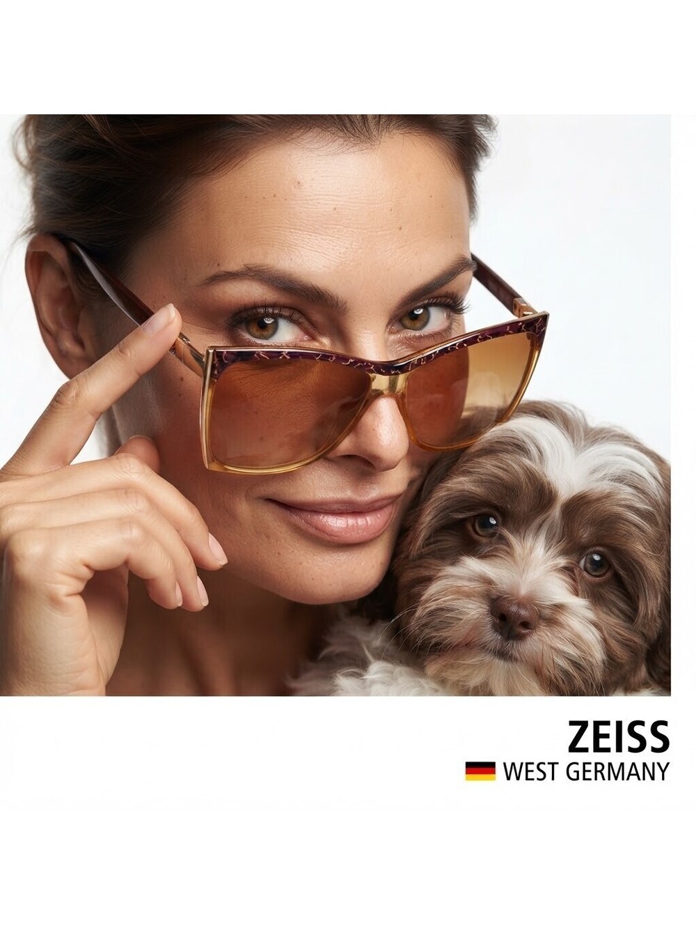 Zeiss 8152 8300 Women Sunglasses Oversize Butterfly Acetate